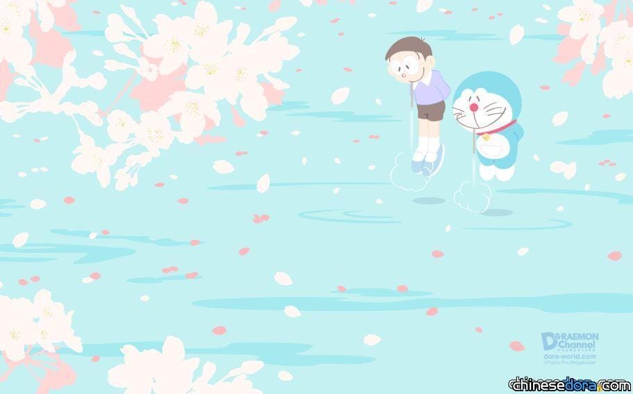 [桌布] 2019年4月哆啦A夢官網桌布：火箭吸管賞櫻去！