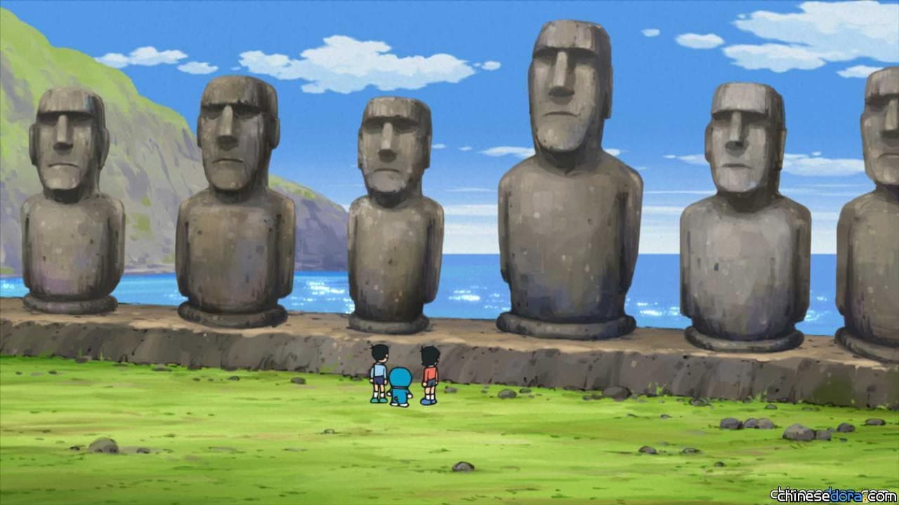 #1037　復活節島的摩艾石像（イースター島のモアイ）