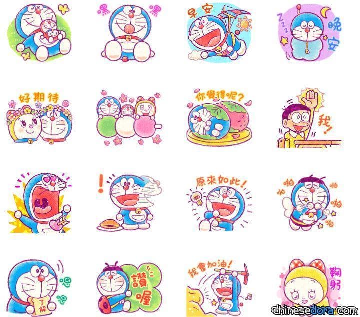 [LINE] 「哆啦A夢（日常問候篇）」貼圖上架！哆啦A夢漫畫造型搭有趣問候語最夠味