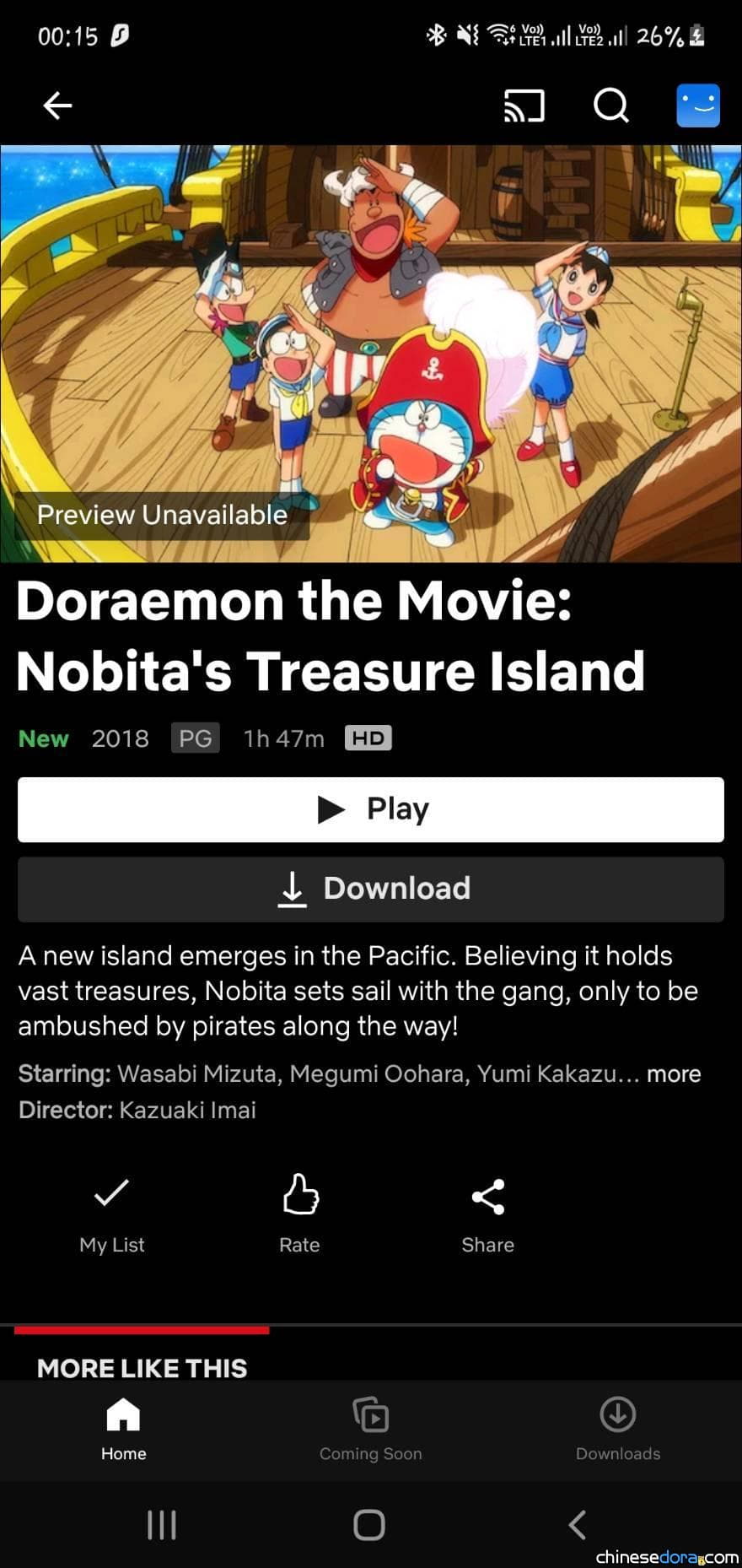[國際] 新加坡 Netflix 上架《大雄的金銀島》！現有2部哆啦A夢電影可觀賞