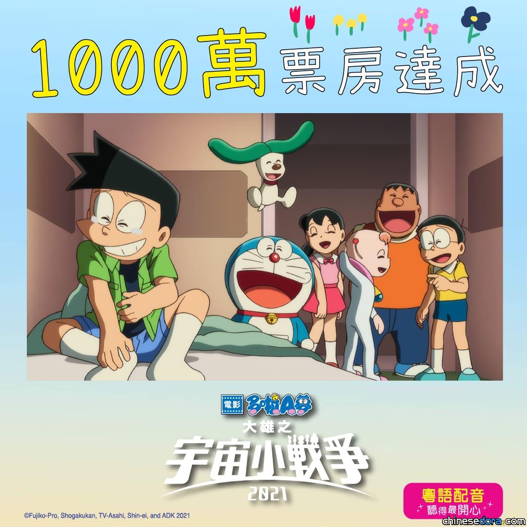 [香港] 《電影多啦A夢：大雄之宇宙小戰爭2021》1000萬港元票房達成！