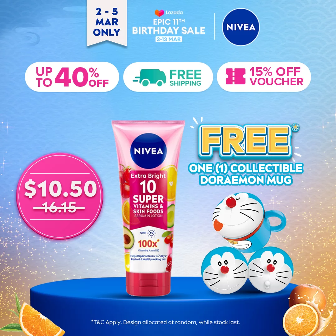 [國際] 買新加坡 NIVEA 指定商品送「哆啦A夢馬克杯」 立體哆啦A夢杯蓋好吸睛