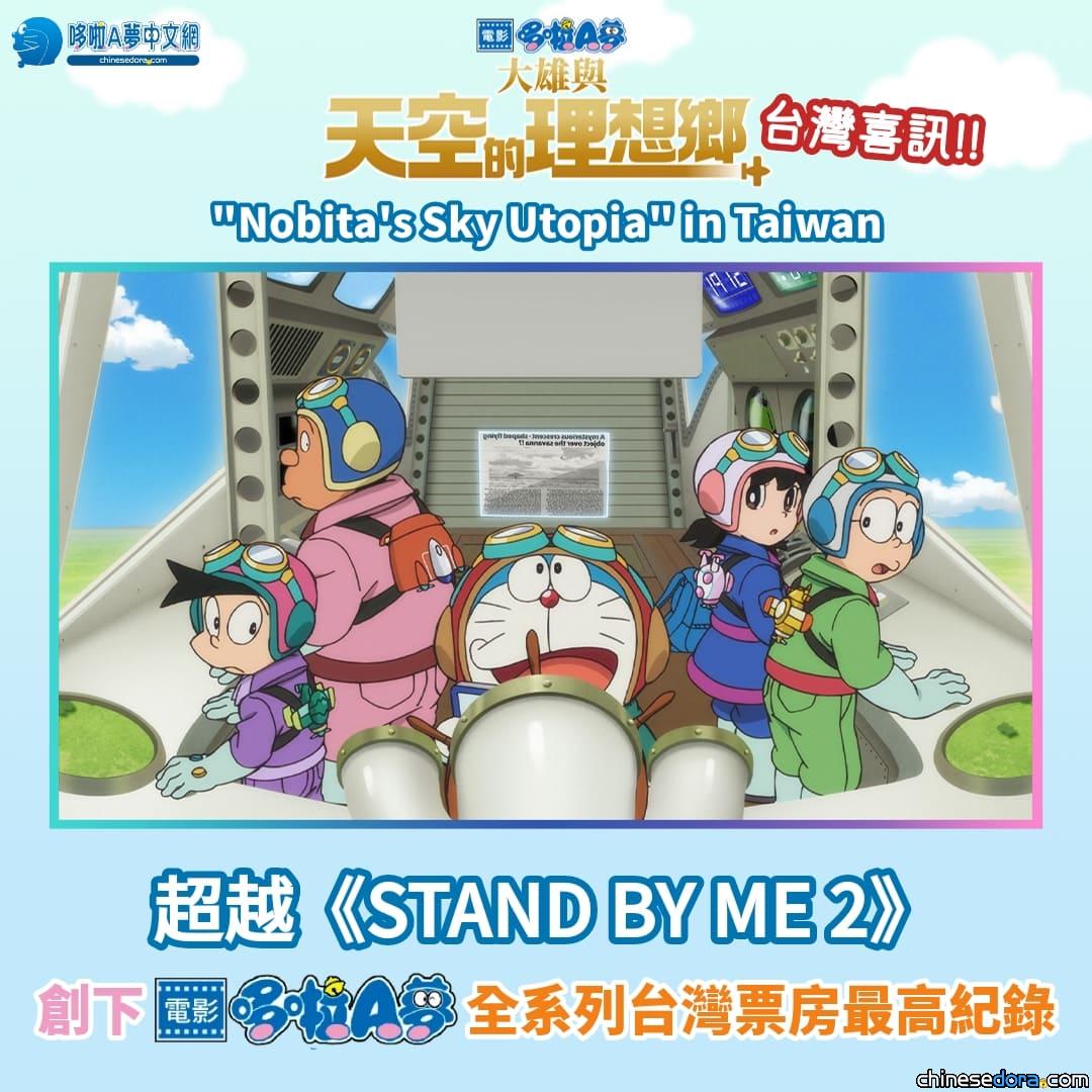[台灣] 《電影哆啦A夢：大雄與天空的理想鄉》全台票房破4120萬 寫下哆啦A夢全系列電影最高票房