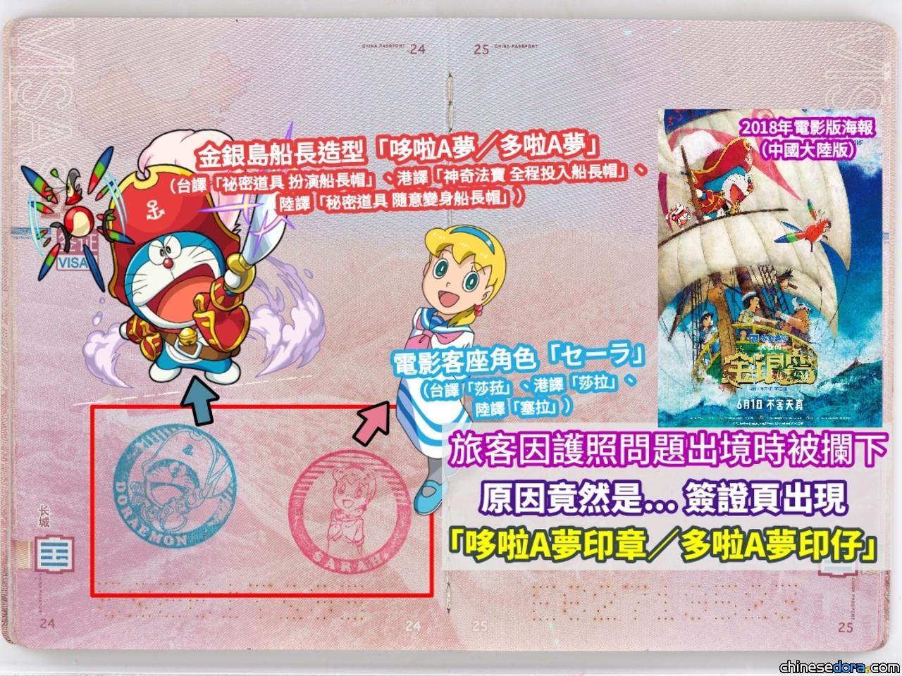 [雲南] 護照上別亂蓋「哆啦A夢」印章！旅客出境時被攔下：孩子調皮