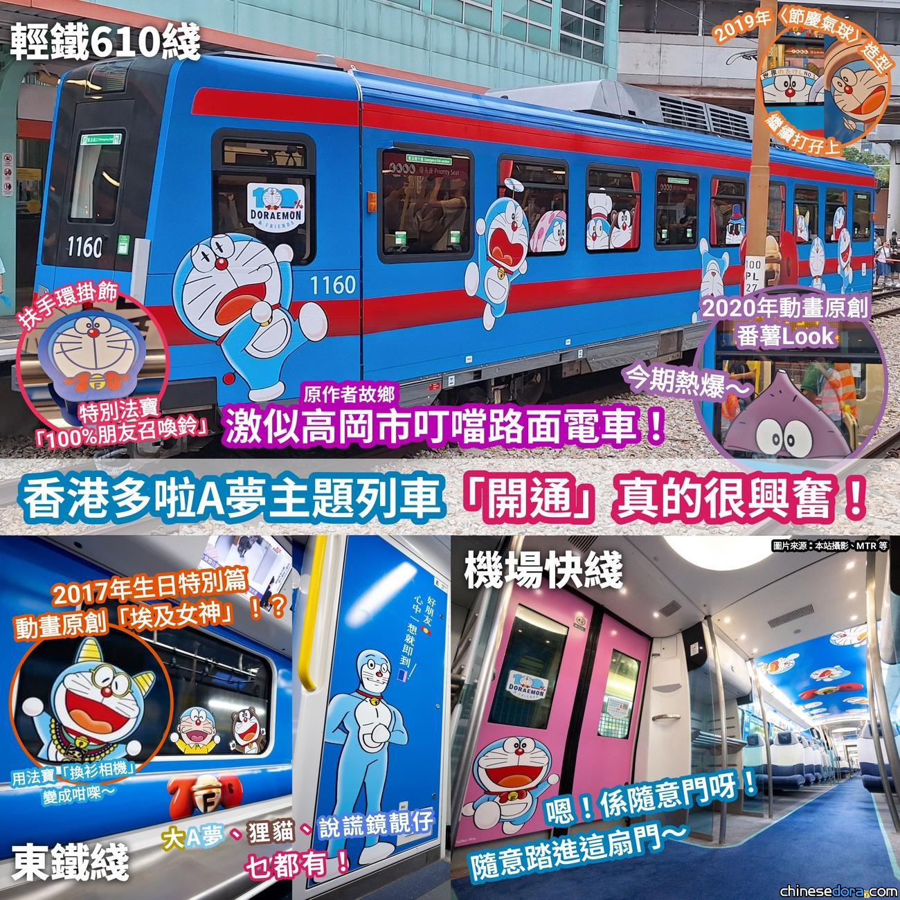 [香港] 直擊／多啦A夢主題列車「開通」真的很興奮！「100%多啦A夢&FRIENDS」登陸輕鐵、東鐵綫和機場快綫　更包含激罕「原創」造型？！
