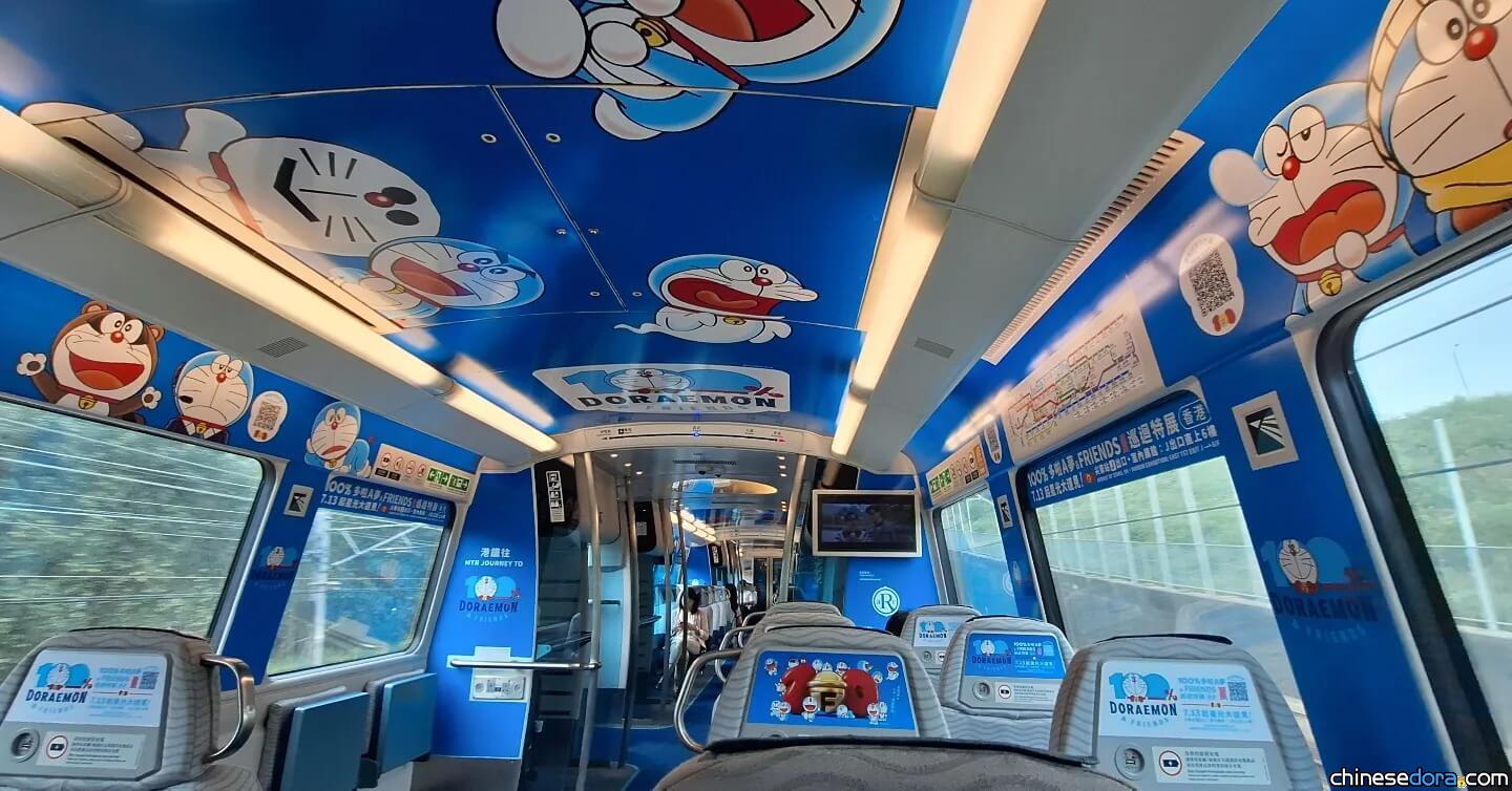 [香港] 直擊／機場快綫「多啦A夢主題列車」：最沉浸式的多啦A夢體驗 連天花板上也有！