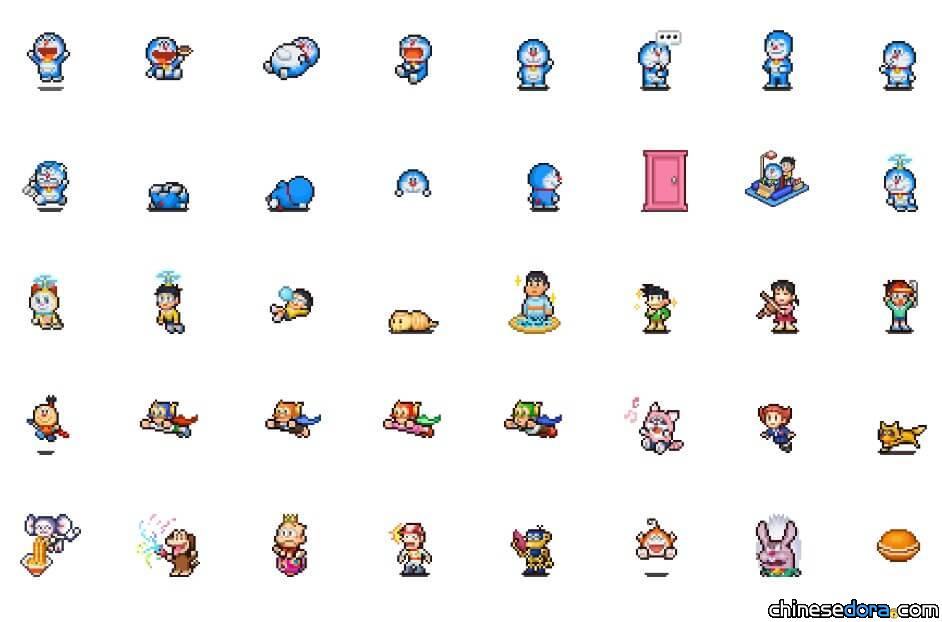 [LINE] 「哆啦A夢的銅鑼燒店物語 表情貼」上架！可愛點陣風圖案等你下載