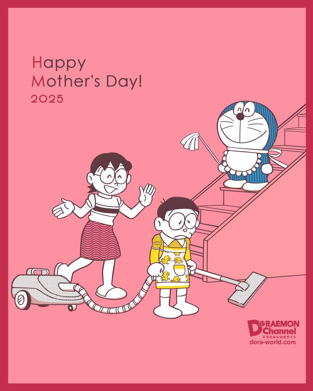 【母親節快樂】2025年哆啦A夢日本官方.台灣專頁賀圖慶母親節 體諒媽媽每一天的辛勞