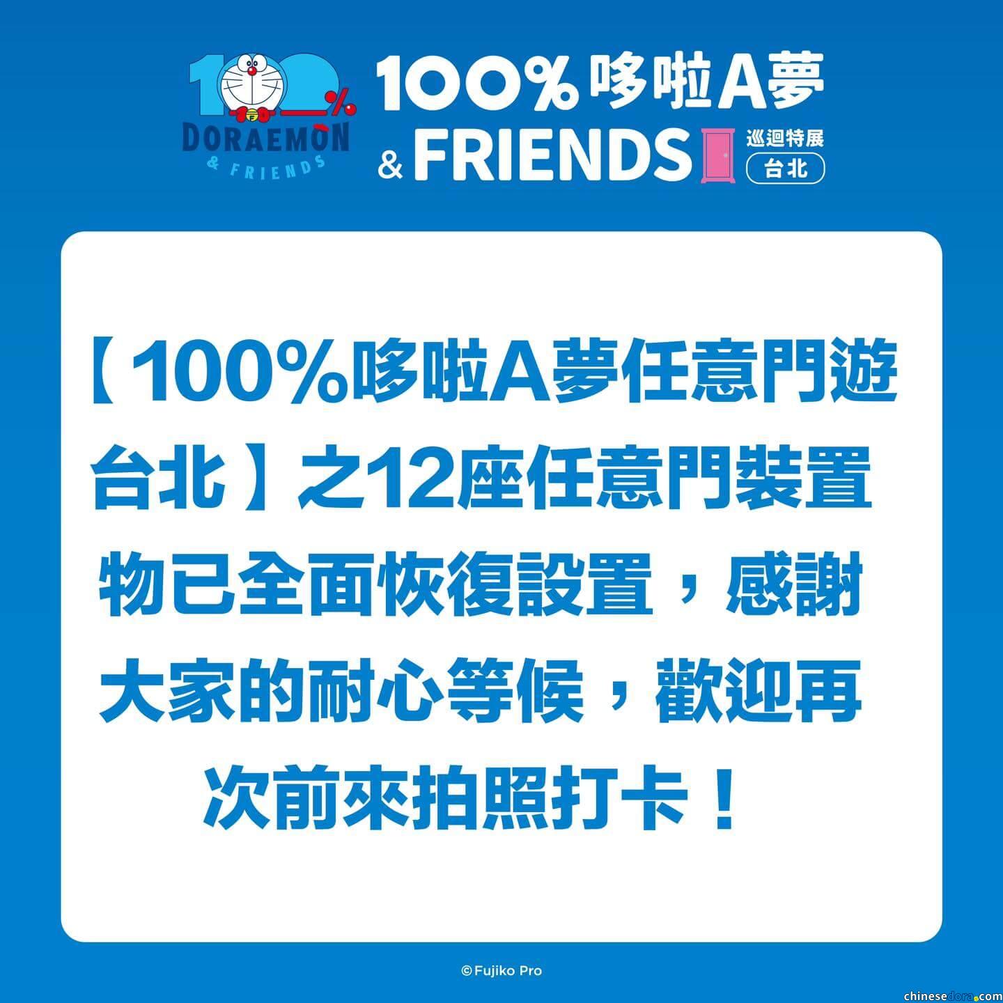 [台灣] 可以繼續打卡囉！「100%哆啦A夢任意門遊台北」之12座任意門裝置已全面恢復設置