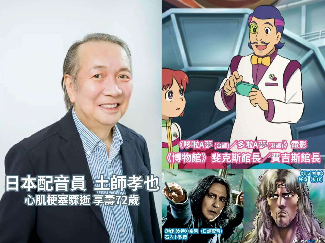 [日本] 訃報：《電影哆啦A夢：大雄的祕密道具博物館》「斐克斯館長」配音員土師孝也驟逝 終年72歲