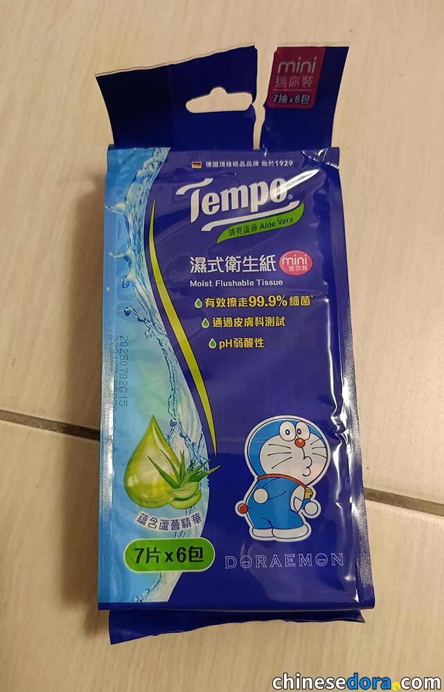 [台灣] 哆啦A夢款TEMPO濕式衛生紙迷你裝　屈臣氏現正便宜加價購