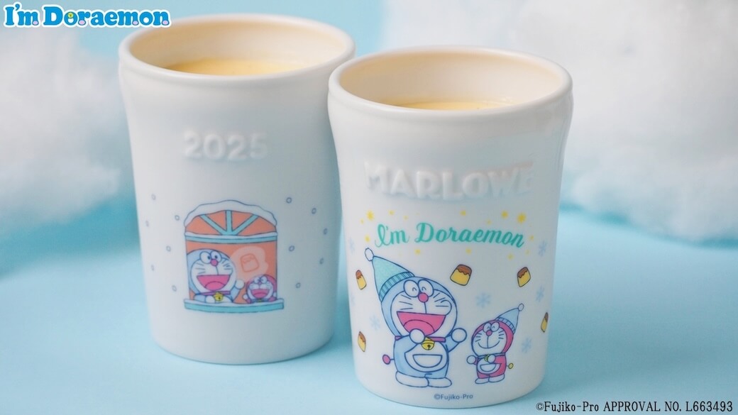 [日本] 限定甜點登場！Marlowe「2025年哆啦A夢陶器布丁」與迷你哆啦暖心度過冬季