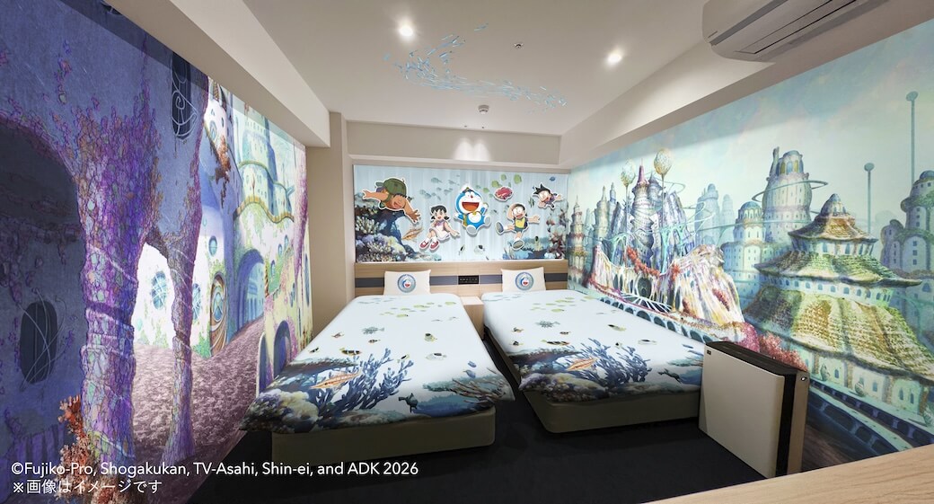 [日本] 和哆啦A夢一起住進海底世界！Henn na Hotel 推出《新・大雄的海底鬼岩城》主題房間