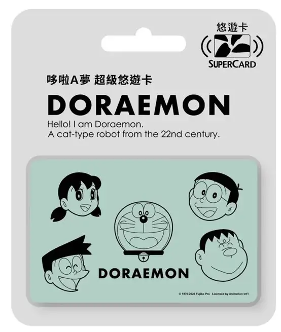[台灣] 多款哆啦A夢 SuperCard 超級悠遊卡登場！清爽卡面陪你便利通勤