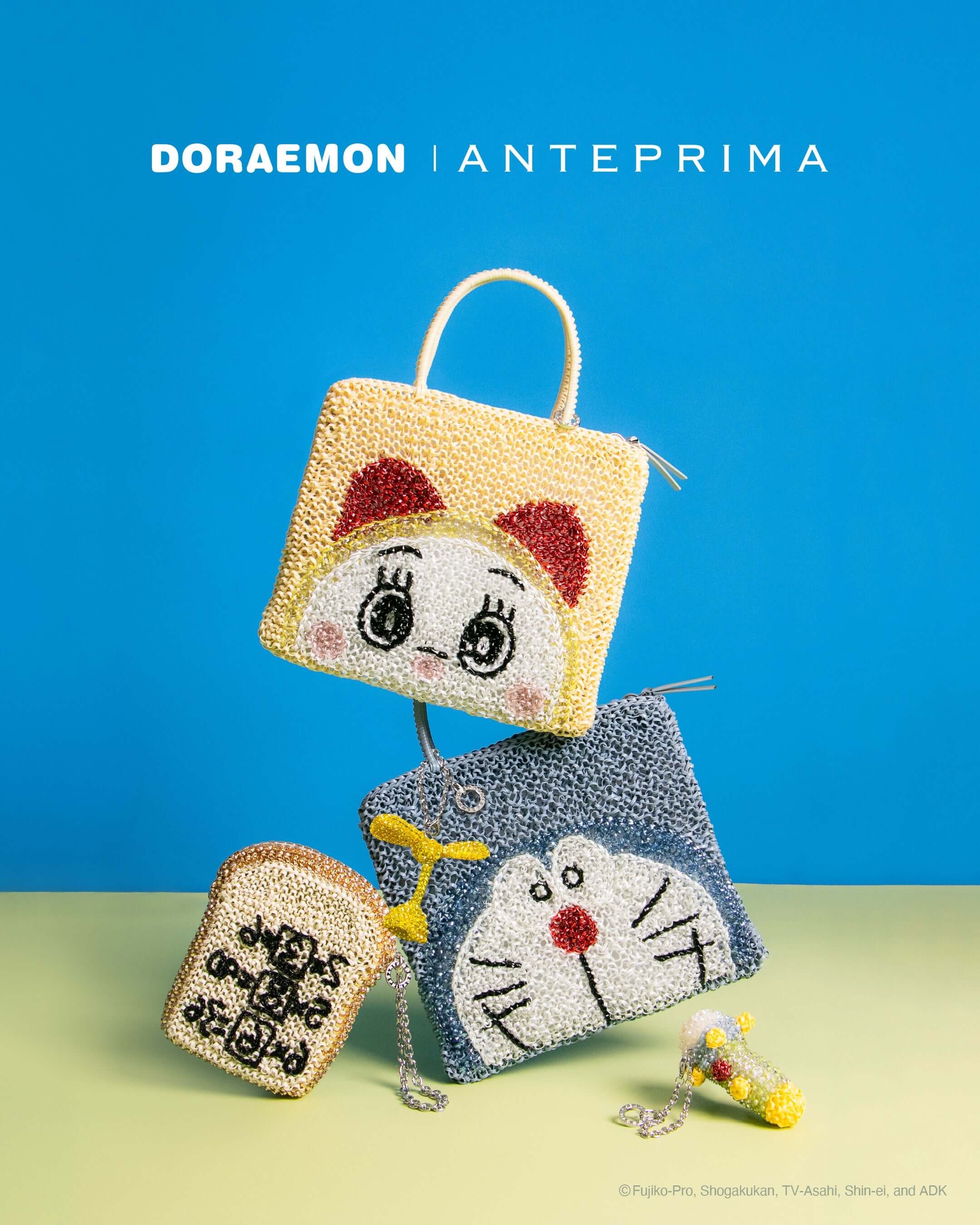 [日本] 精品 ANTEPRIMA 首度攜手哆啦A夢！經典 Wirebag 化身哆啦A夢與哆啦美造型包款