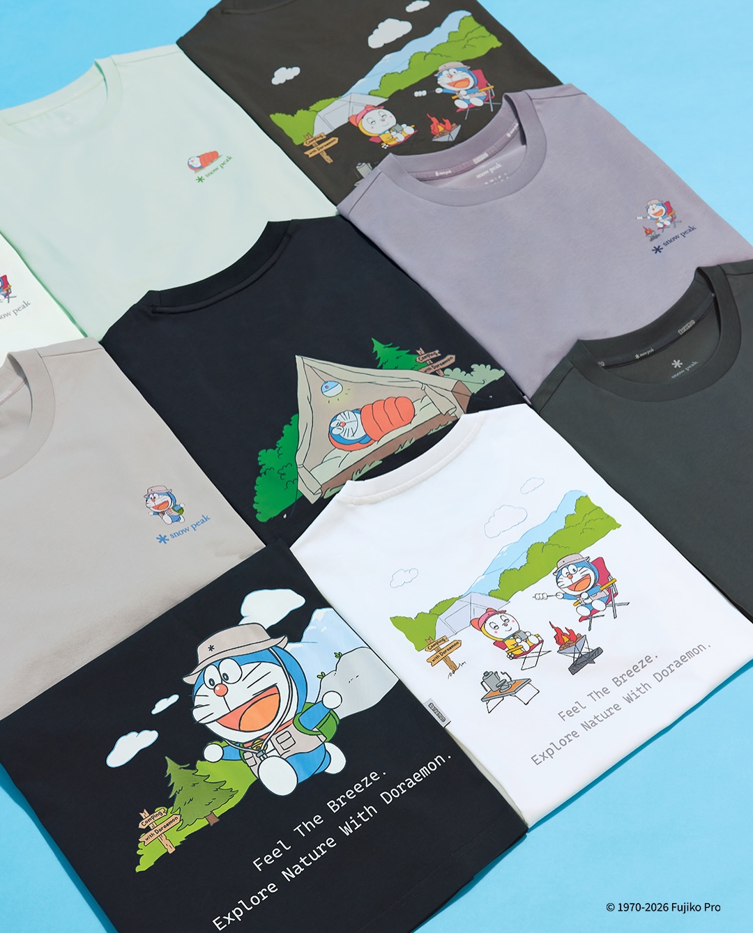 [國際] 南韓 Snow Peak Apparel 與哆啦A夢推出露營主題聯名！15款夏季T恤同步登場