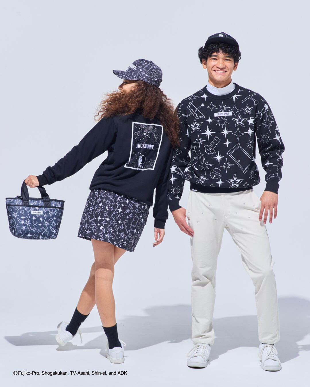 Jack Bunny! kolaborasi Doraemon Starry Night Drift hoodie