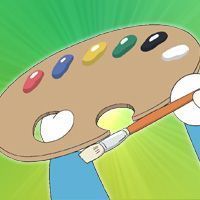 各種顏色調色盤與筆／唔同色彩嘅顏料同埋畫筆（色々カラーパレットと筆）