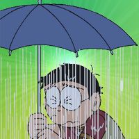 打開就下雨的雨傘／「一打開便下雨的」（さすと雨がふるかさ）
